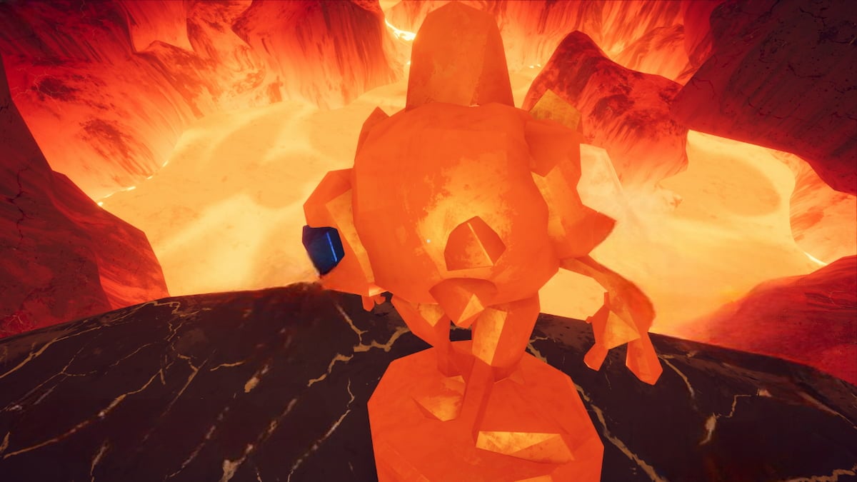 Picture showing the 24 Karat Badge lava throw idol in PEAK.